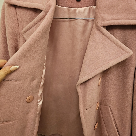 Pink 🩷 Fitted Peacoat Jacket Coat Size 6 - Picture 4 of 4